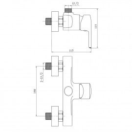 Смеситель для душа Brinex 40C 010