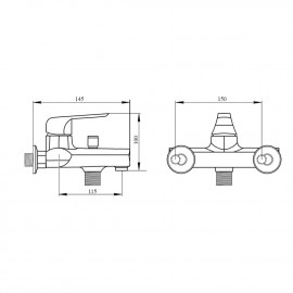 Смеситель для ванны Brinex 35W 006