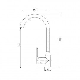 Смеситель для кухни Brinex 35W 007