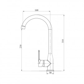 Смеситель для кухни Brinex 35C 007