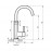 Кран для кухни проточный Qtap Elterna CRW 337