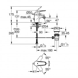 Смеситель для биде Grohe Euroeco 23263000