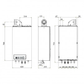 Котел газовый Sime GO 25 BF 24 кВт двухконтурный