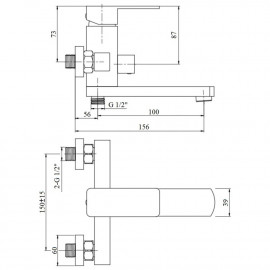 Смеситель для ванны Imperial 33-006N-01