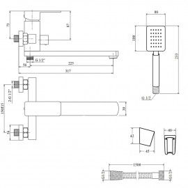 Смеситель для ванны Imperial 33-005N-00