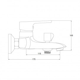 Смеситель для ванны GF (CRM)S-12-006N