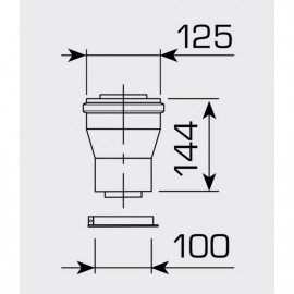 Коаксиальная редукция Sime для конденсационных котлов 60/100 - 80/125