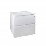 Комплект Qtap Albatross 605х725х460 White тумба подвесная +  раковина врезная QT0172TP600D3060CW