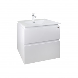 Комплект Qtap Albatross 605х725х460 White тумба подвесная +  раковина врезная QT0172TP600D3060CW