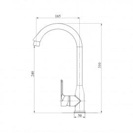 Смеситель для кухни Brinex 35B 007