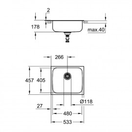 Кухонная мойка Grohe Sink K200 31719SD0