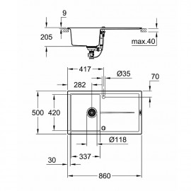Кухонная мойка Grohe Sink K400 31640AP0