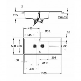 Кухонная мойка Grohe Sink K400 31643AP0