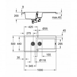 Кухонная мойка Grohe Sink K500 31646AP0