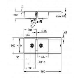 Кухонная мойка Grohe Sink K500 31647AT0