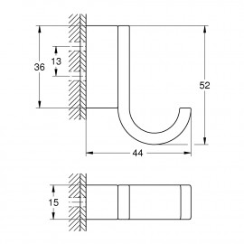 Крючок Grohe Selection 41039000