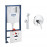 Комплект Grohe инсталляция Rapid SL 38772001 + набор для гигиенического душа со смесителем BauClassic 2904800S