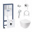 Комплект инсталляция Grohe Rapid SL 38827000 + унитаз с сиденьем Qtap Jay QT07335176W + набор для гигиенического душа со смесителем Grohe BauClassic 111048