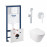 Комплект инсталляция Grohe Rapid SL 38722001 + унитаз с сиденьем Qtap Swan QT16335178W + набор для гигиенического душа со смесителем Grohe BauClassic 2904800S
