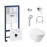 Комплект инсталляция Grohe Rapid SL 38827000 + унитаз с сиденьем Qtap Swan QT16335178W + набор для гигиенического душа со смесителем Grohe BauClassic 111048