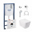 Комплект инсталляция Grohe Rapid SL 38772001 + унитаз с сиденьем Qtap Crow QT05335170W + набор для гигиенического душа со смесителем Grohe BauClassic 111048