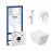 Комплект инсталляция Grohe Rapid SL 38722001 + унитаз с сиденьем Qtap Crow QT05335170W + набор для гигиенического душа со смесителем Grohe BauClassic 2904800S