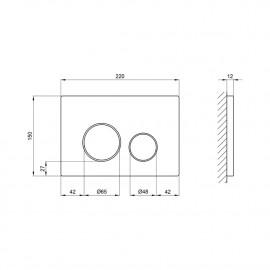 Панель смыва для унитаза Qtap Nest QT0111M11111SAT