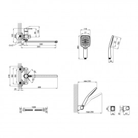 Смеситель для ванны Qtap Grand WCR 005