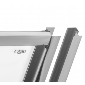 Душевая дверь в нишу Qtap Unifold CRM208.C4 78-81x185 см, стекло Clear 4 мм, покрытие CalcLess