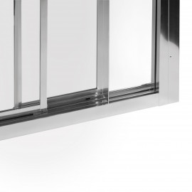 Душевая дверь в нишу Qtap Unifold CRM208.C4 78-81x185 см, стекло Clear 4 мм, покрытие CalcLess
