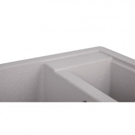 Кухонная мойка с дополнительной чашей Lidz 615x500/200 GRA-09 (LIDZGRA09615500200)