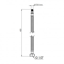 Гибкая подводка для воды SD Forte М10 40 см (пара) SF390W40