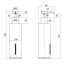 Дозатор для жидкого мыла Qtap Liberty ANT 1152-2