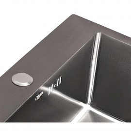 Кухонная мойка Qtap D5050BL 2.7/1.0 мм Black (QTD5050BLPVD10)