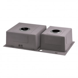 Кухонная мойка с двумя чашами Qtap S7843 2.7/1.0 мм Satin (QTS784310)