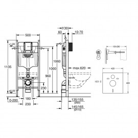 Инсталляция для унитаза Grohe Rapid SL комплект 3 в 1 3884000G