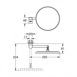 Зеркало косметическое Grohe Selection 41077000