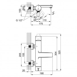 Смеситель для ванны Qtap Zdenek 3032102GC