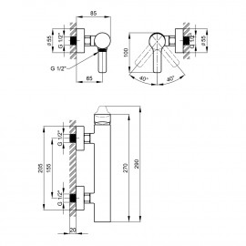 Смеситель для душа Qtap Zdenek 4032102C