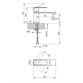 Смеситель для раковины Qtap Lodenice 1031102C