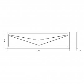 Панель для прямоугольной ванны фронтальная Lidz Panel R 170 170 см