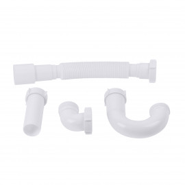 Сифон для кухонной мойки Lidz (WHI) 60 08 E002 00 прямоточный без выпуска (выход 50 мм)