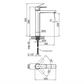 Смеситель для раковины Qtap Stenava 9045102FC