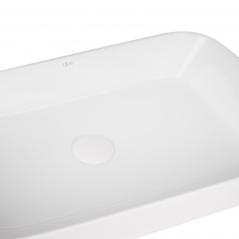 Раковина-чаша Qtap Scorpio 550х390х120 White с донным клапаном QT14112243W