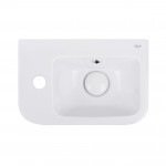 Раковина Qtap Tern 375х245х135 White с донным клапаном QT171110100LW