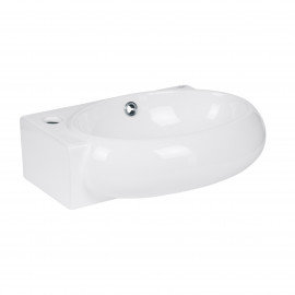 Раковина Qtap Leo 430x290x140 White с донным клапаном QT11115011LW