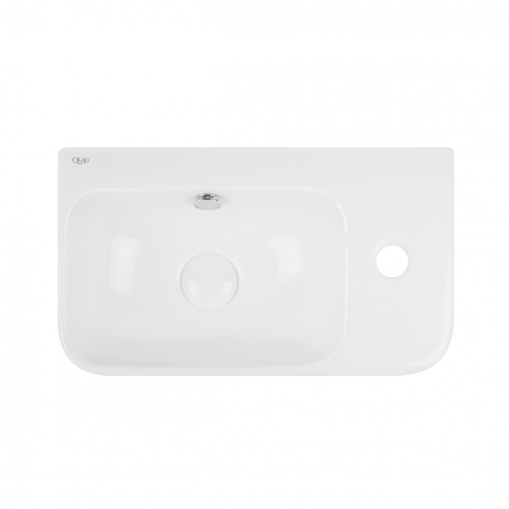 Раковина Qtap Tern 450х260х155 White с донным клапаном QT17115117RW