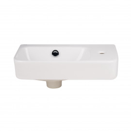 Раковина Qtap Tern 450х260х155 White с донным клапаном QT17115117RW