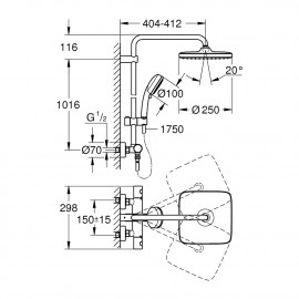 Душевая система Grohe Tempesta Cosmopolitan 26689000