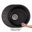 Кухонная мойка Qtap CS 6151 Black (QT6151BLA404)